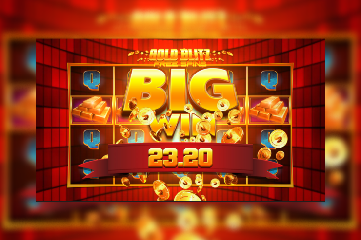 Une pluie de richesses dans le jeu Blueprint Gaming Gold Blitz Free Spins Fortune Play.