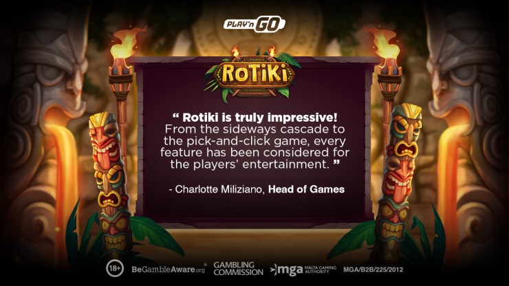 Rotiki rejoint le portefeuille de Play'n GO en tant que dernier titre inspiré des tikis.