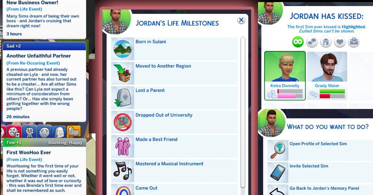 Système de mémoire des Sims 4