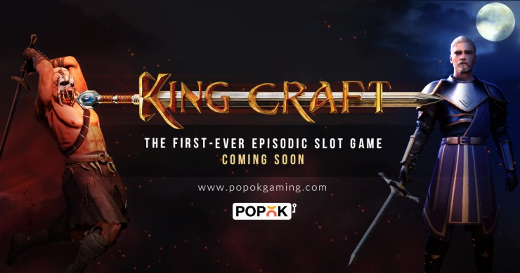 PopOK Gaming présente KingCraft : Un jeu de machine à sous épisodique avec un scénario immersif.